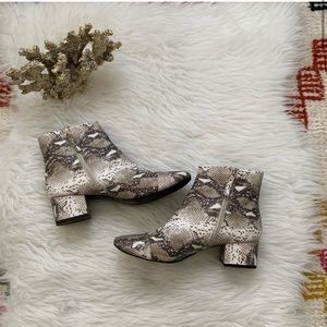 Zara Snakeprint Booties